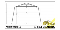 Abri d'auto 11' X 24'